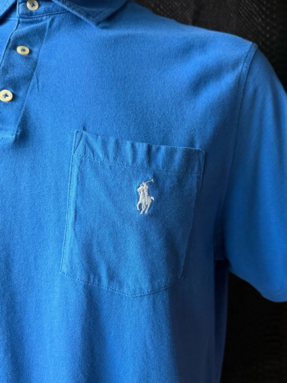 Polo Ralph Lauren Classic Fit Pocket Polo Men’s Large Blue Embroidered Pony